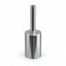Set met cilindrische metalen E27 lamphouder — trekontlasting van 7 cm — chroomafwerking — aanzicht 1