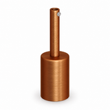 Set met cilindrische metalen E27 lamphouder — trekontlasting van 7 cm — gesatineerde koperafwerking — aanzicht 1