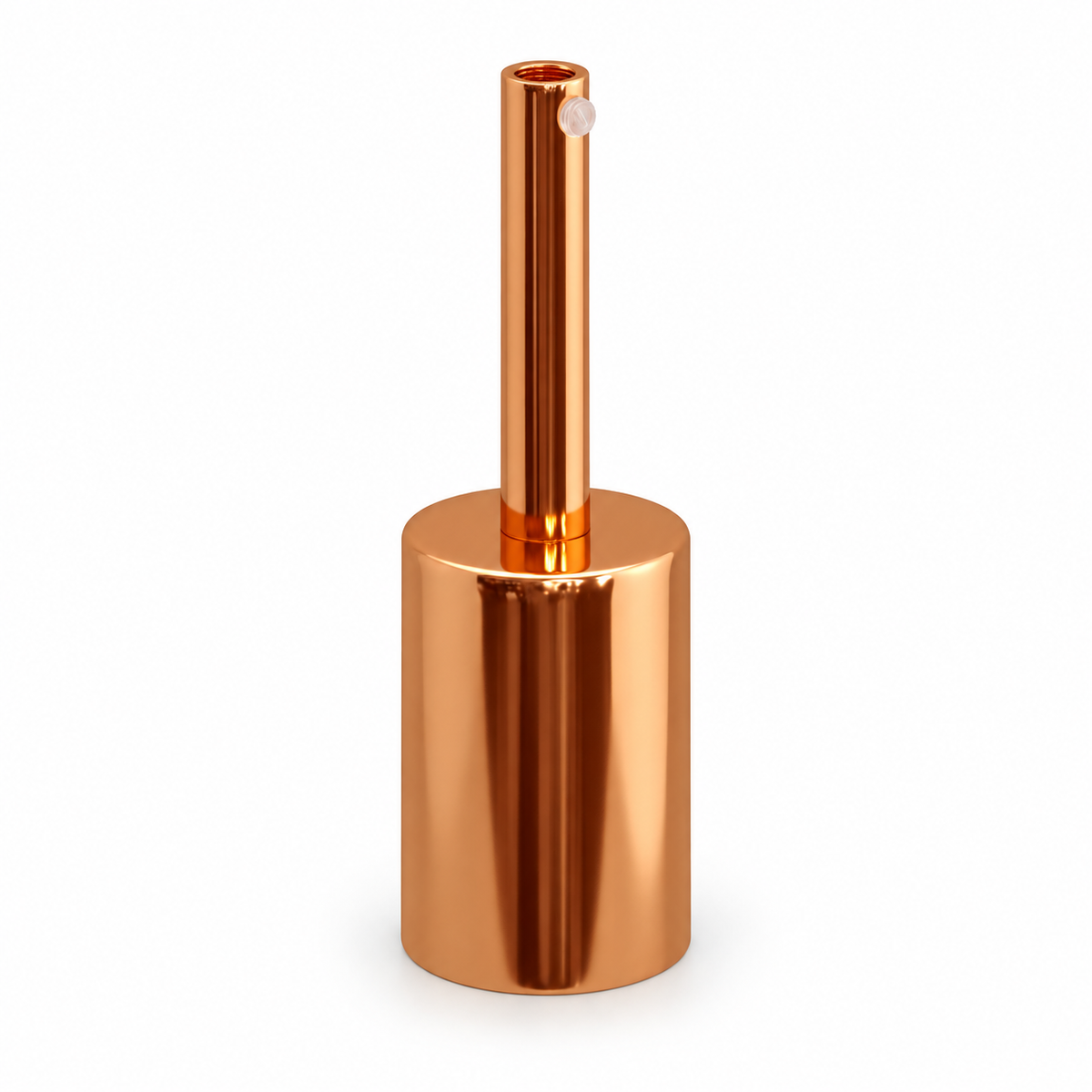 Set met cilindrische metalen E27 lamphouder — trekontlasting van 7 cm — koperafwerking — aanzicht 1