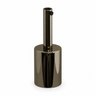 Set met cilindrische metalen E27 lamphouder — trekontlasting van 7 cm — zwarte parel — aanzicht 1