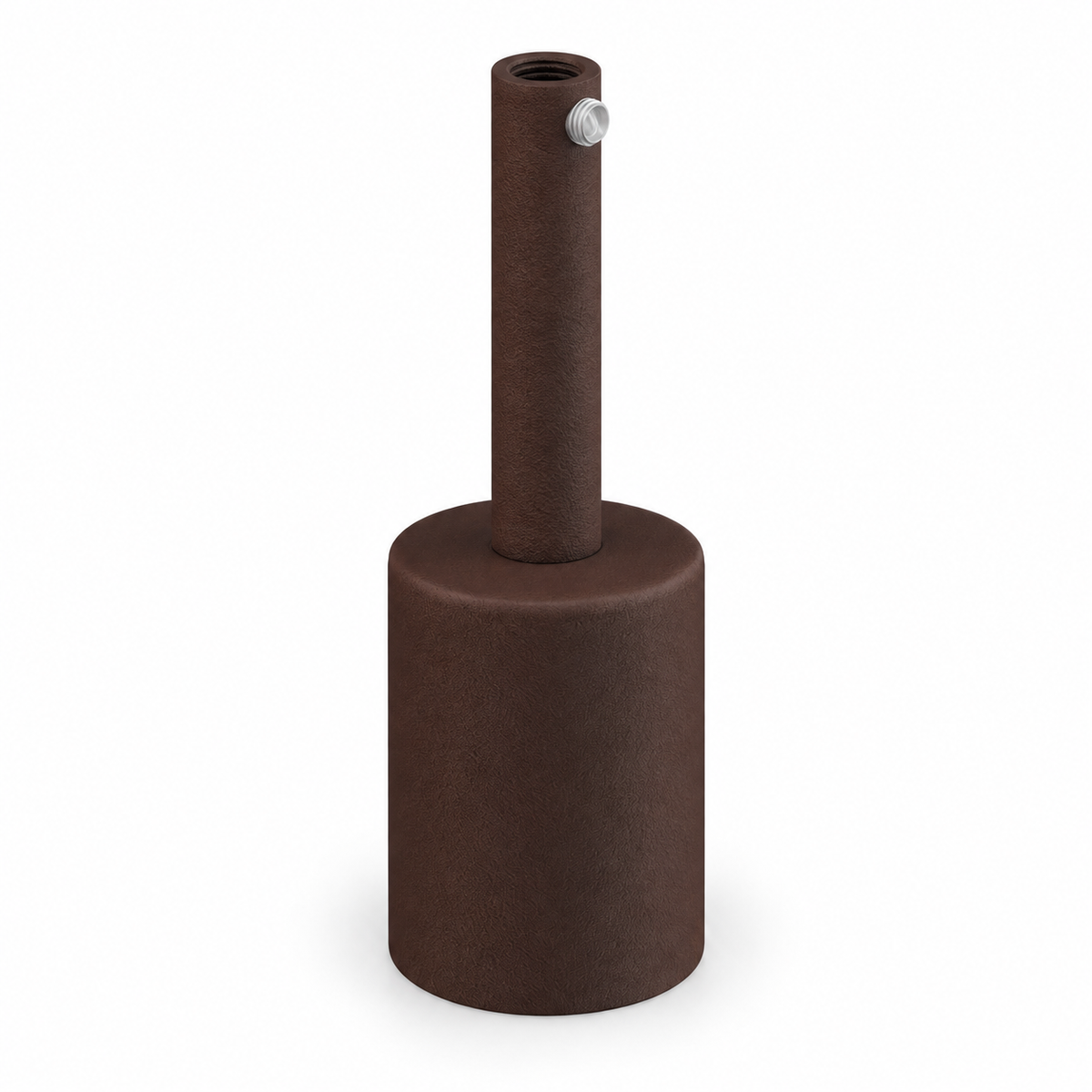 Set met cilindrische metalen E27 lamphouder — trekontlasting van 7 cm — roesteffect — aanzicht 1