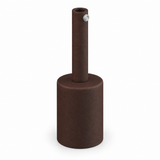 Set met cilindrische metalen E27 lamphouder — trekontlasting van 7 cm — roesteffect — aanzicht 1