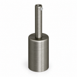 Set met cilindrische metalen E27 lamphouder — trekontlasting van 7 cm — gesatineerde titaniumafwerking — aanzicht 1