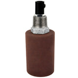 E27-lamphouderset van glad roestkleurig metaal op fitting 1/2'' (15x21mm) met buitendraad van gegalvaniseerd gietijzer