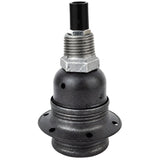 E27-lamphouderset van mat grijs metaal op fitting 1/2'' (15x21mm) met buitendraad van gegalvaniseerd gietijzer