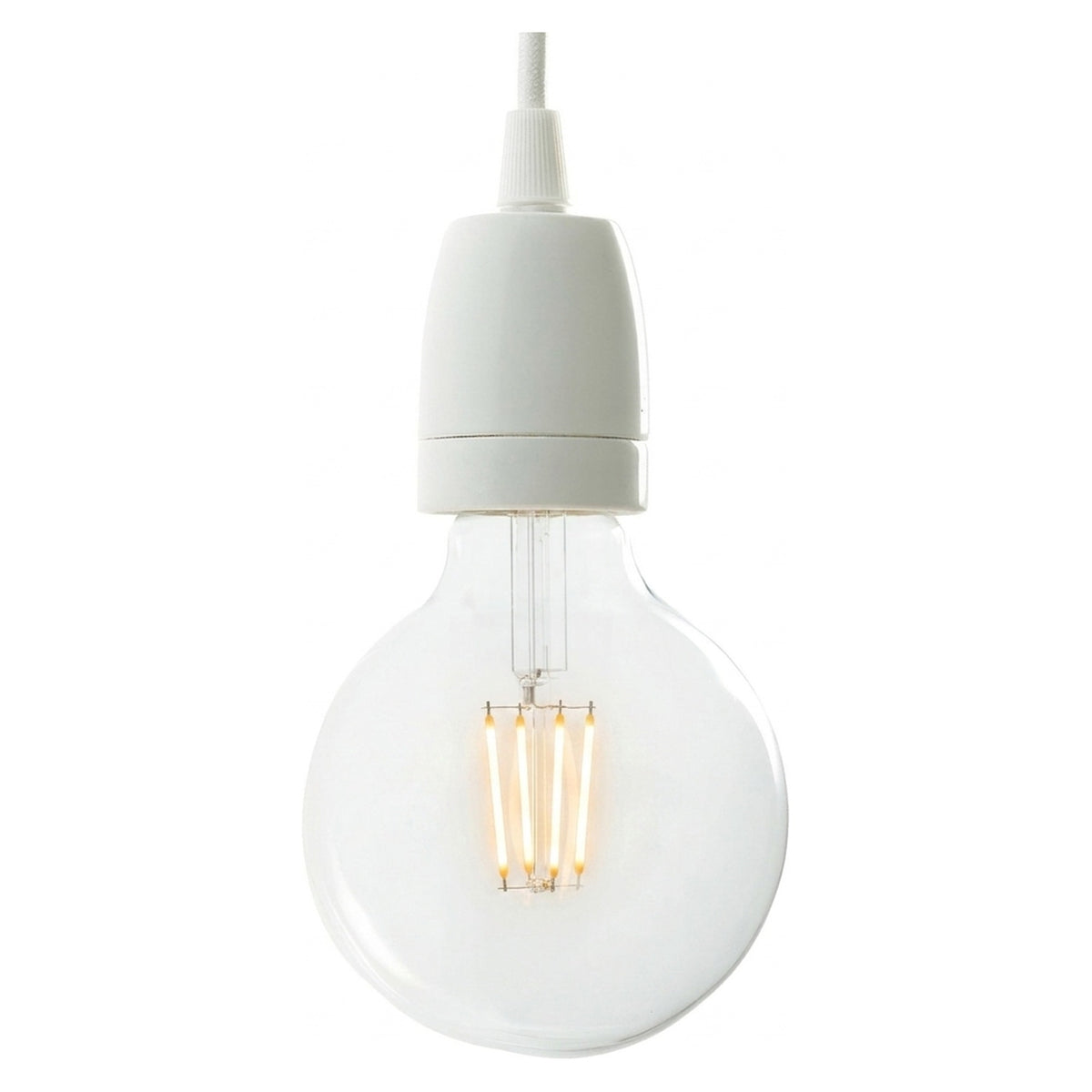 E27-fitting van porselein — Wit