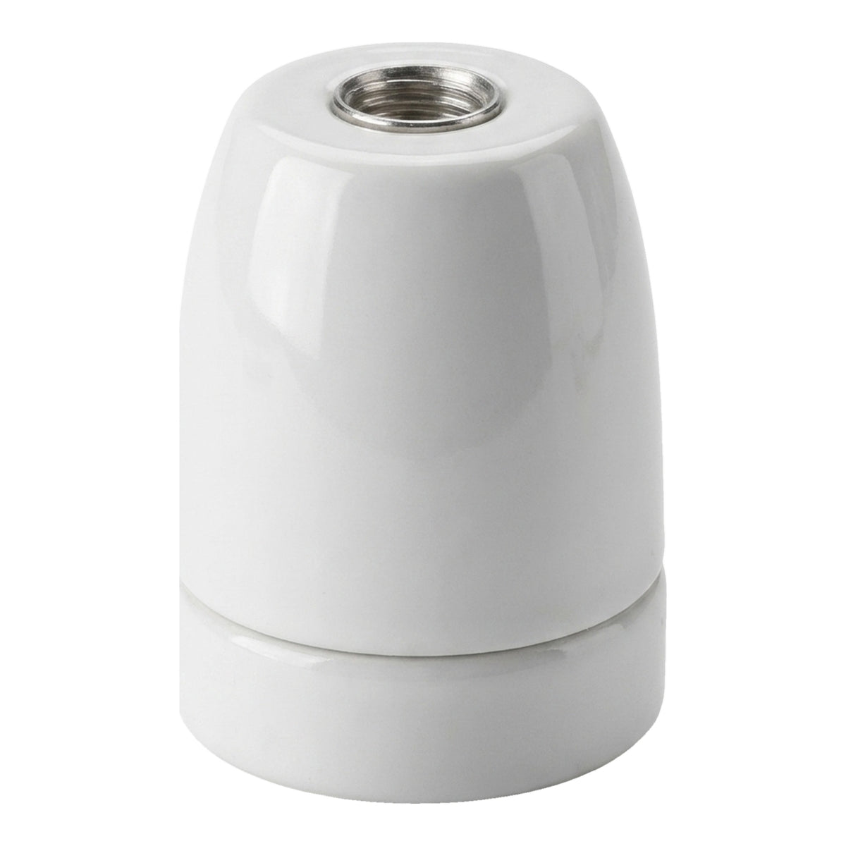 E27-fitting van porselein — Wit