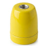 E27-fitting van porselein — Geel