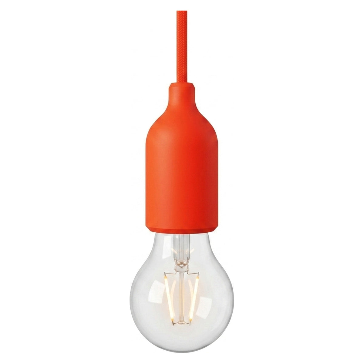 Siliconen E27-fitting met verborgen trekontlasting — Oranje