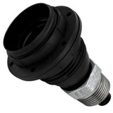 E27-lamphouderset van thermoplast met schroefringen op fitting met buitendraad van gegalvaniseerd gietijzer
