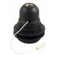 E27-fitting van thermoplast, dubbele ring, trekschakelaar — Zwart