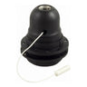 E27-fitting van thermoplast, dubbele ring, trekschakelaar — Zwart