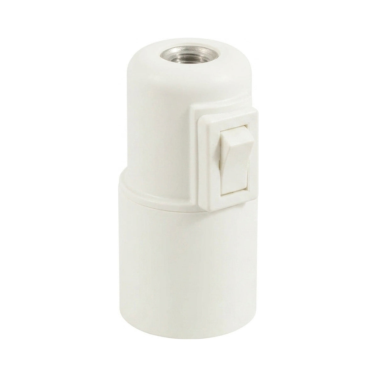 E27-fitting van thermoplast met schakelaar — Wit