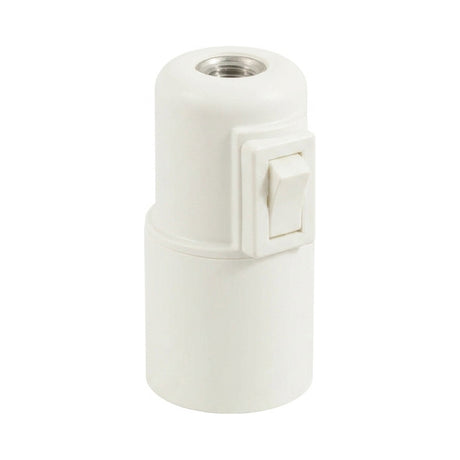 E27-fitting van thermoplast met schakelaar — Wit