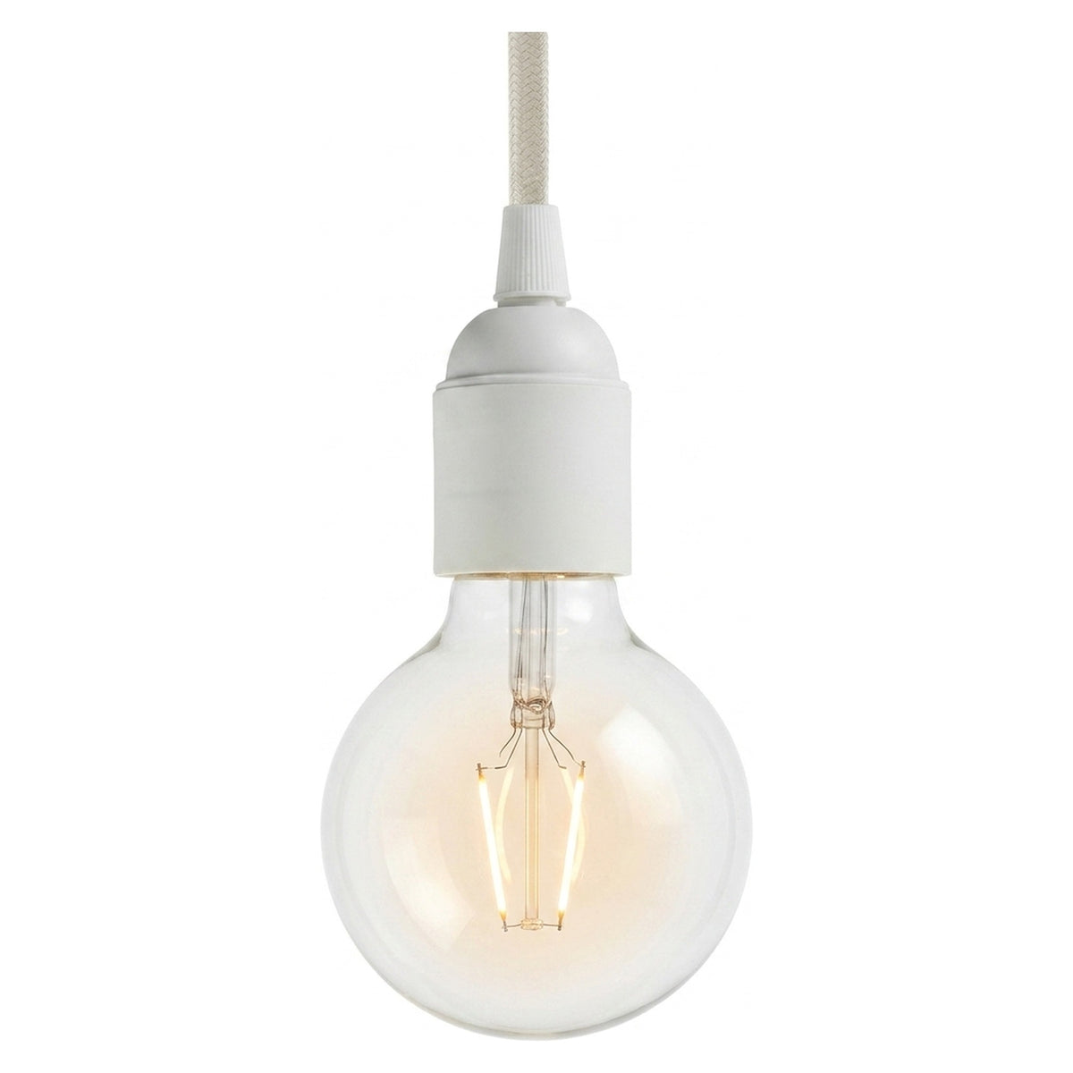 E27-fitting van thermoplast — Wit