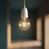 E40-fitting van porselein — Wit
