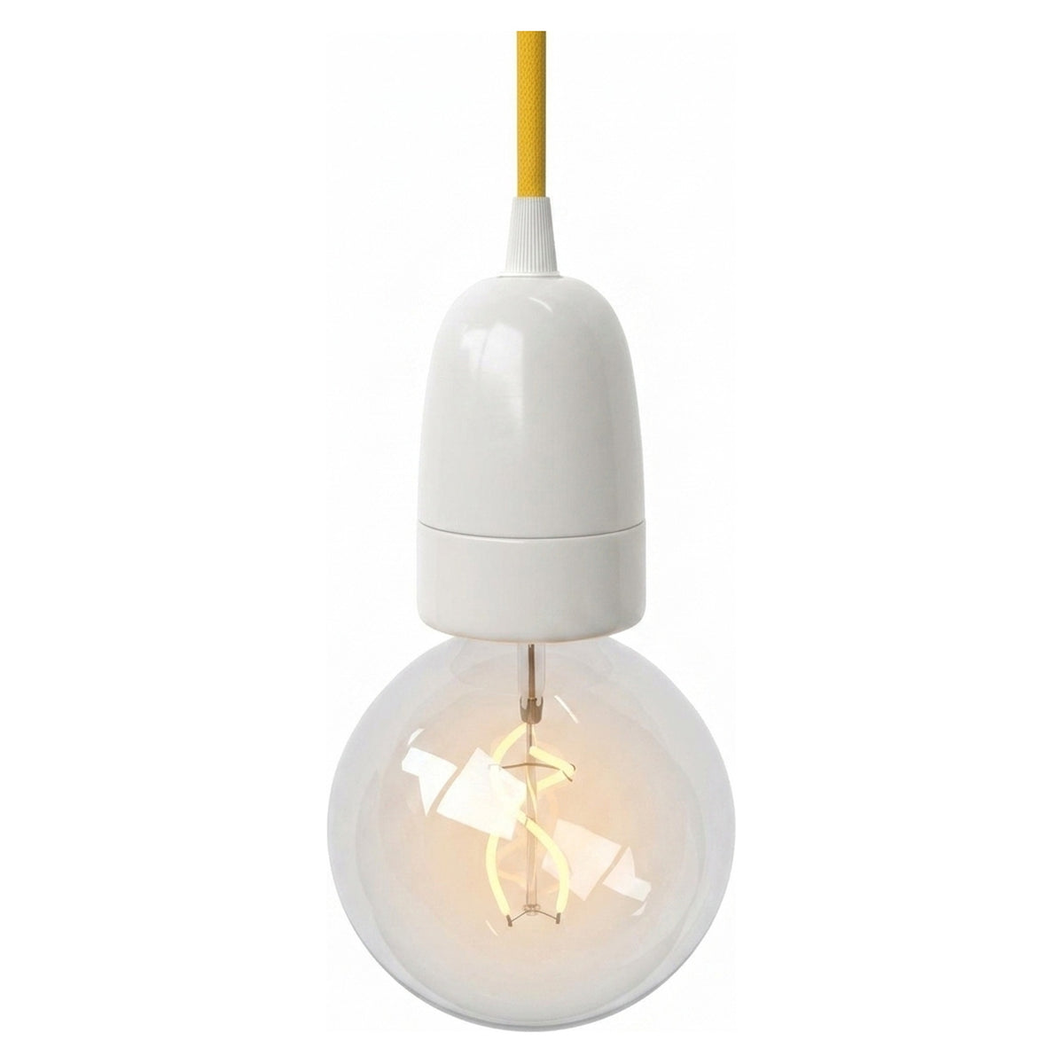 E40-fitting van porselein — Wit