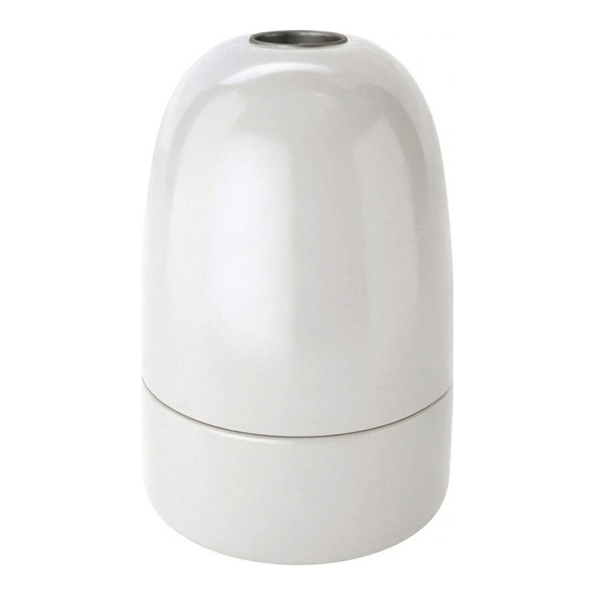 E40-fitting van porselein — Wit