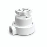 Porseleinen wisselschakelaar met knop en sokkel (set) — Wit / Wit / 1 uitgang