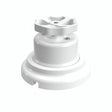 Porseleinen wisselschakelaar met knop en sokkel (set) — Wit / Wit / Vlak Ø 100 mm