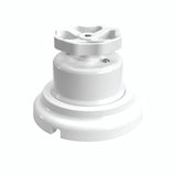 Porseleinen wisselschakelaar met knop en sokkel (set) — Wit / Wit / Vlak Ø 100 mm