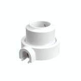 Porseleinen wandstopcontact met sokkel (set) — Frans 2P+T 16 A / Wit / 1 uitgang