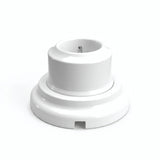 Porseleinen wandstopcontact met sokkel (set) — Frans 2P+T 16 A / Wit / Vlak Ø 100 mm