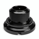 Porseleinen wandstopcontact met sokkel (set) — Frans 2P+T 16 A / Zwart / Vlak Ø 100 mm
