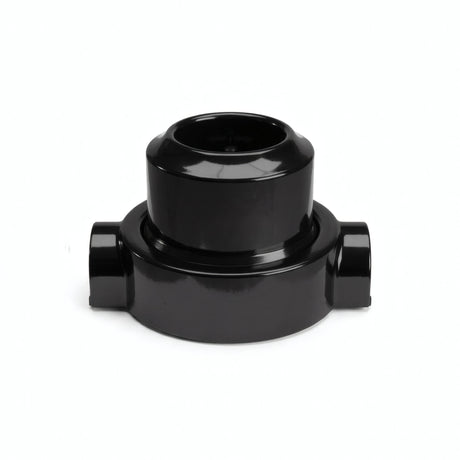 Porseleinen wandstopcontact met sokkel (set) — Frans 2P+T 16 A / Zwart / 2 uitgangen op één lijn