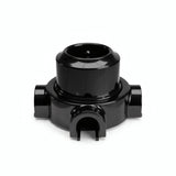 Porseleinen wandstopcontact met sokkel (set) — Frans 2P+T 16 A / Zwart / 3 uitgangen