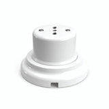 Porseleinen wandstopcontact met sokkel (set) — Italiaans 2P+T 10/16 A / Wit / Vlak Ø 100 mm