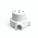 Porseleinen wandstopcontact met sokkel (set) — Italiaans 2P+T 10/16 A / Wit / 2 uitgangen