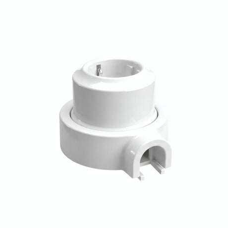 Porseleinen wandstopcontact met sokkel (set) — Schuko 2P+T 16 A / Wit / 1 uitgang