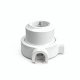 Porseleinen wandstopcontact met sokkel (set) — Schuko 2P+T 16 A / Wit / 2 uitgangen