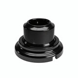 Porseleinen wandstopcontact met sokkel (set) — Schuko 2P+T 16 A / Zwart / Vlak Ø 100 mm