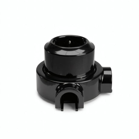 Porseleinen wandstopcontact met sokkel (set) — Schuko 2P+T 16 A / Zwart / 2 uitgangen