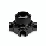 Porseleinen wandstopcontact met sokkel (set) — Schuko 2P+T 16 A / Zwart / 3 uitgangen