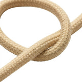 Close-up van het effen strijkijzersnoer, jute naturel