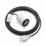 Minispot GU10 met stekker, afwerking mat wit