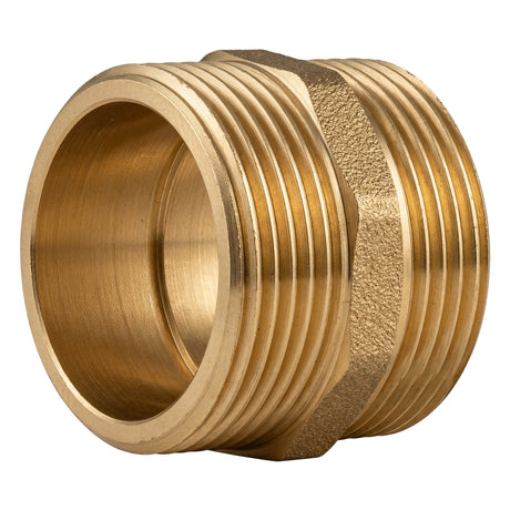 Nippel gelijk man-man van messing CW617N BSP - isometrisch zicht