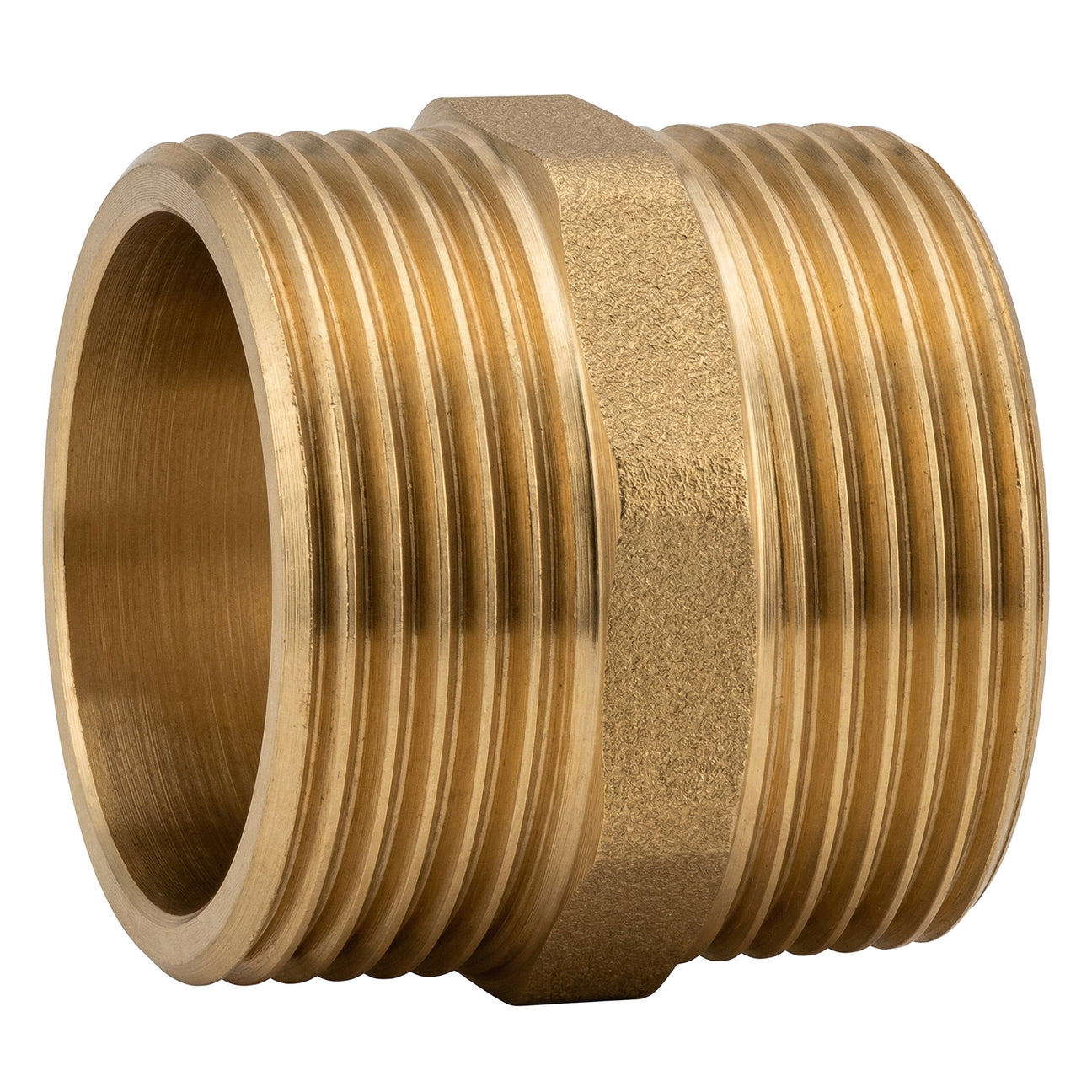 Nippel gelijk man-man van messing CW617N BSP - vooraanzicht