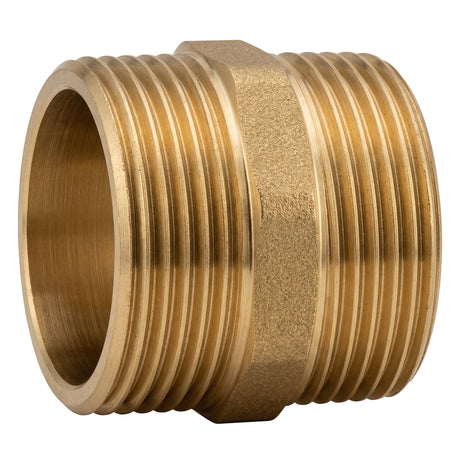 Nippel gelijk man-man van messing CW617N BSP - vooraanzicht