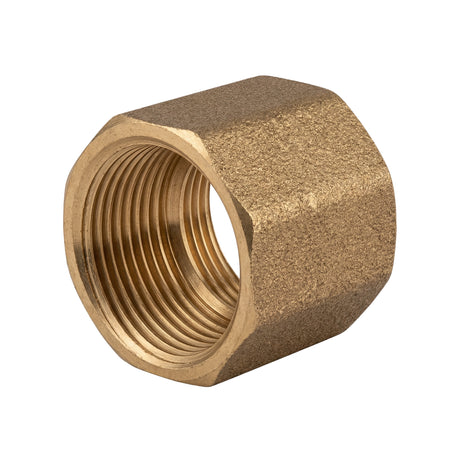 Mof gelijk vrouwelijk-vrouwelijk met aanslag van messing CW617N BSP - isometrisch zicht