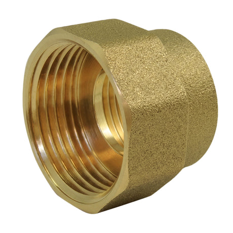 Mof reductie vrouwelijke-vrouwelijke messing CW617N BSP - isometrische weergave 3/4