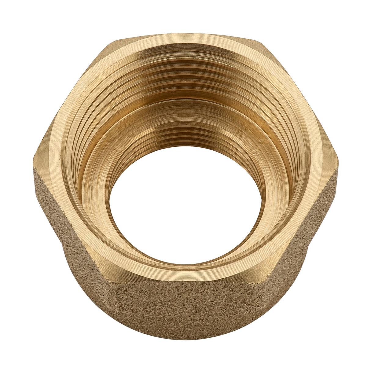 Mof reductie vrouw-vrouw van messing CW617N BSP - bovenaanzicht