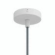 Cilindrische mini-plafondkap van metaal, Ø 83 mm — 1 centrale opening / Conisch thermoplast / Mat wit