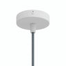 Cilindrische mini-plafondkap van metaal, Ø 83 mm — 1 centrale opening / Conisch thermoplast / Mat wit