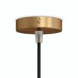 Cilindrische mini-plafondkap van metaal, Ø 83 mm — 1 centrale opening / Conisch thermoplast / Satijn brons