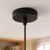 Cilindrische mini-plafondkap van metaal, Ø 83 mm — 1 centrale opening / Conisch thermoplast / Zwart