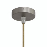 Cilindrische mini-plafondkap van metaal, Ø 83 mm — 1 centrale opening / Conisch thermoplast / Satijn titanium